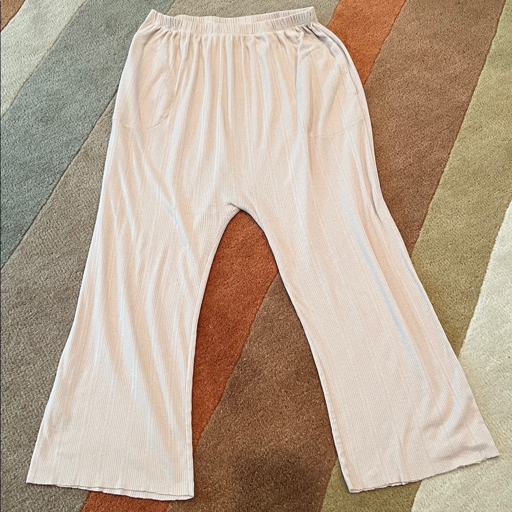 THE GREAT. Sleep Soft Beige Lounge Pants